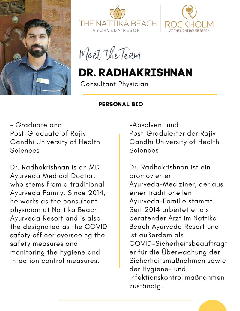 Meet The Team Dr radhakrishnan